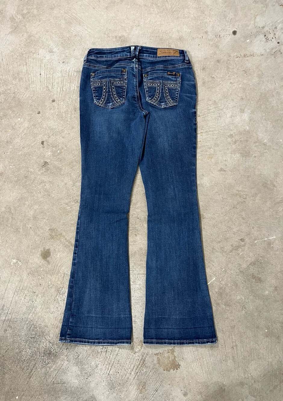 Vintage Y2K Seven7 Low Rise Bootcut Flare Jeans Women’s Size 8 - Picture 2 of 8
